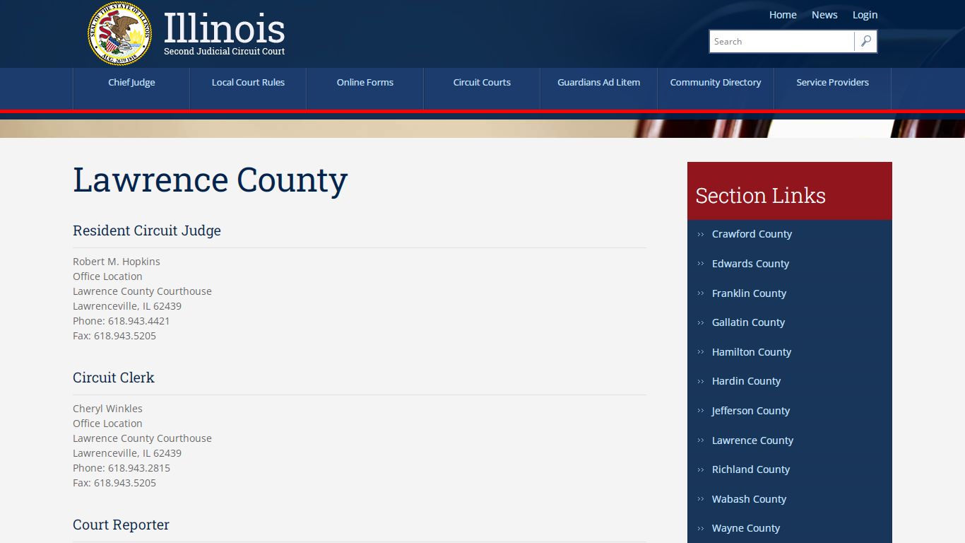 Lawrence County | Illinois Second Judicial Circuit Court